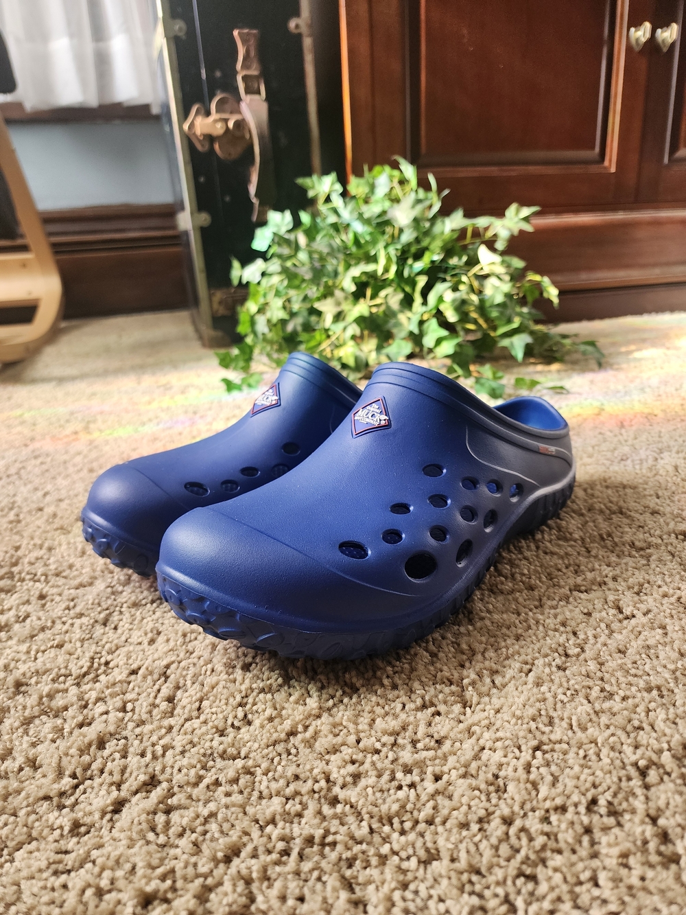 Men's Slip-On Clog Loafers in Blue - Lightweight Comfort